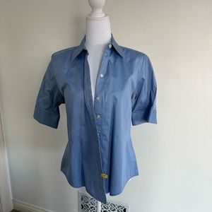 Banana Republic stretch short sleeve button down